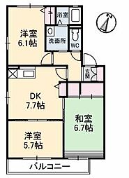 リッシュ伊藤C 3DKの間取図画像