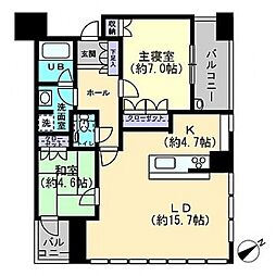ザ・広島タワー 2LDKの間取図画像