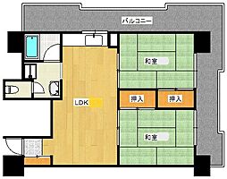 コーポハピネス 2LDKの間取図画像