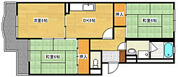 神畠ハイム 3DKの間取図画像