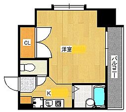 京橋森野ビル 1Kの間取図画像