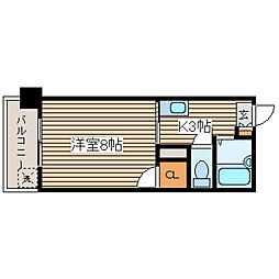 ウエルス21 1Kの間取図画像