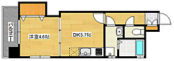 MBSBUILDING南竹屋 1DKの間取図画像