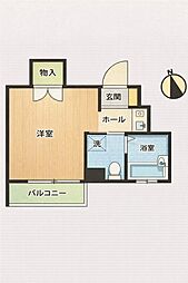 藤村ビル 1Kの間取図画像