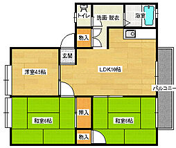 エステート宇品 3LDKの間取図画像