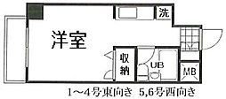 メゾン・ド・オンディーヌ ワンルームの間取図画像