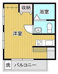 リノベハウス長束 ワンルームの間取図画像