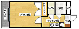 ラシェール51 1Kの間取図画像