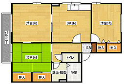 メイプル 3DKの間取図画像