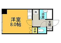 U.ビル ワンルームの間取図画像