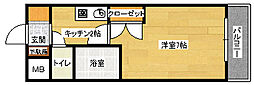 メゾンマスイ 1Kの間取図画像