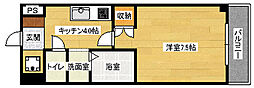 アトラクティブハイム 1Kの間取図画像