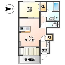 メディオクエスト 1LDKの間取図画像