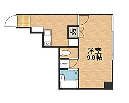 U.ビル 1Kの間取図画像