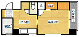的場ハイツ 1Kの間取図画像