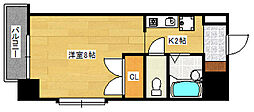 京橋森野ビル 1Kの間取図画像