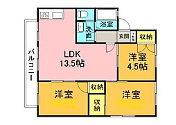 セジュール堀田 3LDKの間取図画像