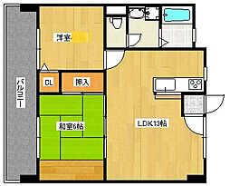 ネットビル6 2LDKの間取図画像