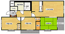 ネオスA館 3LDKの間取図画像