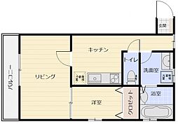 DIJやまね 1LDKの間取図画像