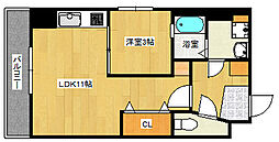 鶴見橋Grande 1LDKの間取図画像