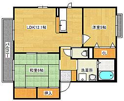 レスポワールY 2LDKの間取図画像