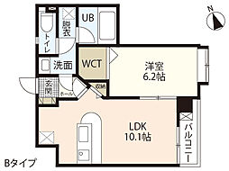 ShetlandCourt2 1LDKの間取図画像