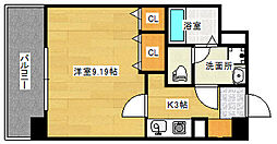 第24友建ビル 1Kの間取図画像