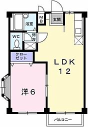 エルディムSB 1LDKの間取図画像