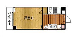 ラ・ポール小町 1Kの間取図画像