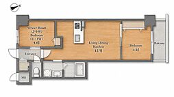 S-RESIDENCE富士見町aglitter 2LDKの間取図画像