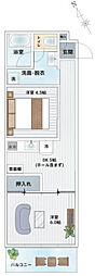 BAUHAUSEkikitaNo.31 2DKの間取図画像