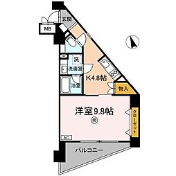 T2FLAT 1Kの間取図画像