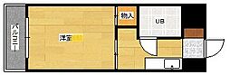 松尾ビル 1Kの間取図画像