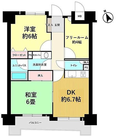 南向きバルコニー付きです