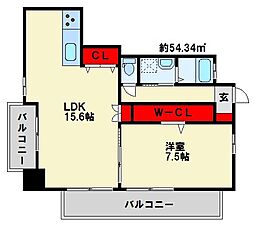 間取図画像 1LDK