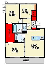 仮)D-ROOM鷹の巣2丁目 3LDKの間取図画像
