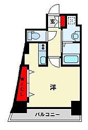 LEGEND KUROSAKI II ワンルームの間取図画像