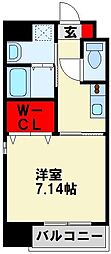 ルナ・リリオ 1Kの間取図画像