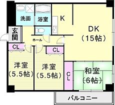 リアンジェ六甲  ｜ 兵庫県神戸市灘区箕岡通1丁目（賃貸マンション3LDK・3階・73.26㎡） その2