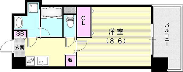 スプランディッド王子公園 ｜兵庫県神戸市灘区倉石通3丁目(賃貸マンション1K・5階・29.14㎡)の写真 その2