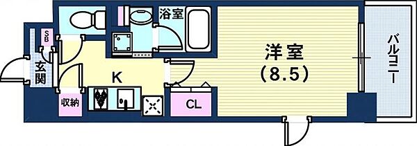 シュロスフォンアイン ｜兵庫県神戸市中央区八幡通3丁目(賃貸マンション1K・2階・29.20㎡)の写真 その2