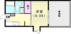 メゾン・ド・新神戸  ｜ 兵庫県神戸市中央区熊内町5丁目（賃貸アパート1DK・1階・24.24㎡） その2