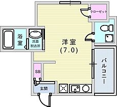 グレイスシャトー王子  ｜ 兵庫県神戸市灘区水道筋6丁目（賃貸マンション1R・4階・19.73㎡） その2