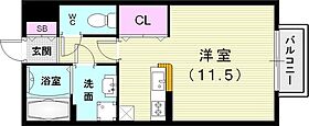 ドルチェ鈴蘭  ｜ 兵庫県神戸市北区鈴蘭台西町1丁目17-1（賃貸アパート1K・1階・30.03㎡） その2