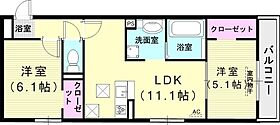 ラ・ヴェール杉尾台  ｜ 兵庫県神戸市北区杉尾台2丁目（賃貸アパート2LDK・1階・52.27㎡） その2