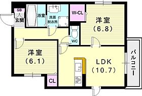 ＰＥＲＣＨＡ  ｜ 兵庫県神戸市北区谷上東町（賃貸アパート2LDK・1階・56.22㎡） その2