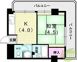 東芦屋マンション  ｜ 兵庫県芦屋市東芦屋町（賃貸マンション1K・3階・24.75㎡） その2