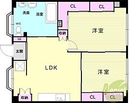 フォルザ住吉N棟  ｜ 兵庫県神戸市東灘区住吉東町2丁目3-20（賃貸マンション2LDK・3階・56.68㎡） その2