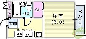 ハイムとき  ｜ 兵庫県神戸市東灘区御影郡家1丁目（賃貸アパート1R・1階・23.18㎡） その2